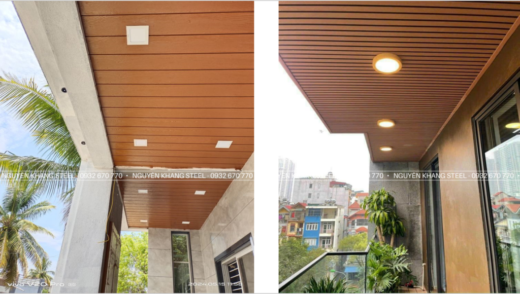 Tấm Xi Măng Giả Gỗ Ốp Trần