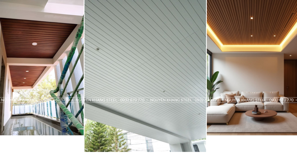 Tấm Xi Măng Giả Gỗ Ốp Trần