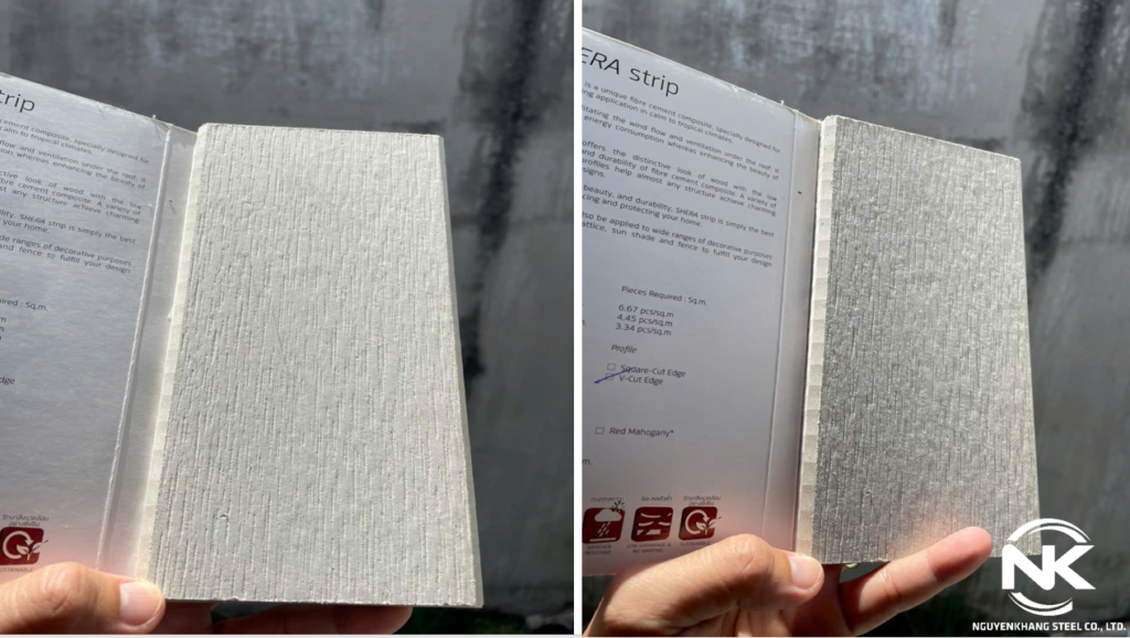 Tấm xi măng giả gỗ ốp trần