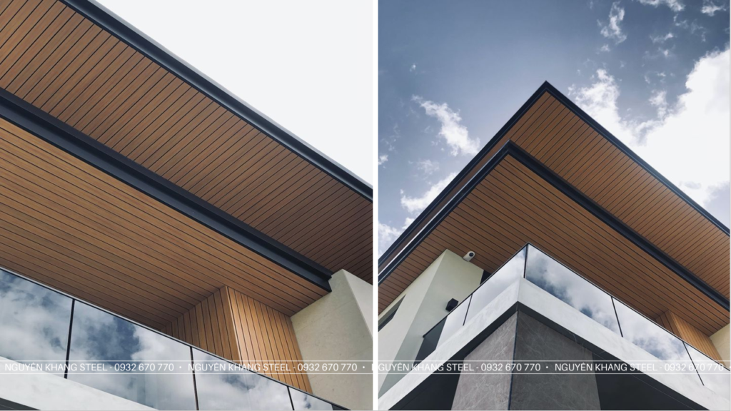 Tấm Xi Măng Giả Gỗ Làm Mái Hiên