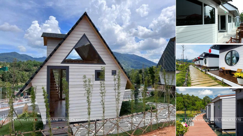 Homestay Phú Quốc ốp tường xi măng giả gỗ SHERA chống UV