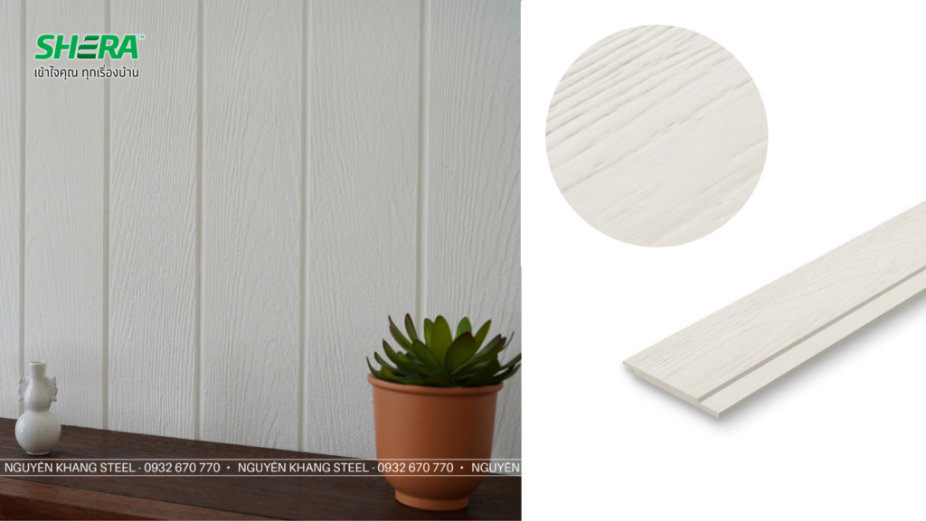 Tấm Xi Măng Giả Gỗ SHERA Wood Ốp Tường, Lót Sàn, Ốp Trần Ngoài Trời 2026 Tấm Xi Măng Giả Gỗ
