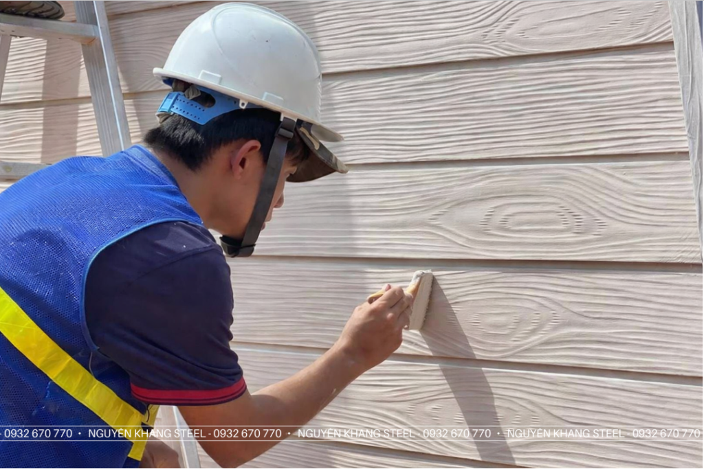 Tấm Xi Măng Giả Gỗ SHERA Wood Ốp Tường, Lót Sàn, Ốp Trần Ngoài Trời 2026 Tấm Xi Măng Giả Gô