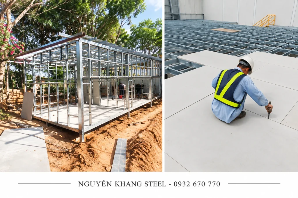 Sàn Nhà Container, Nhà Lắp Ghép