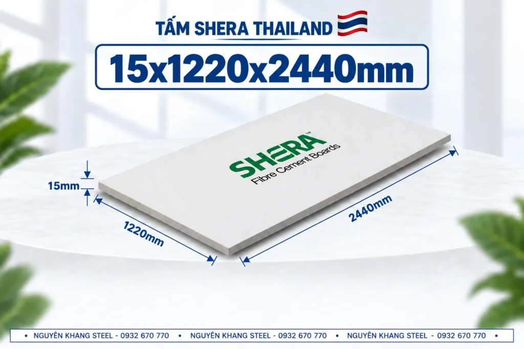 Kích thước tấm cemboard 