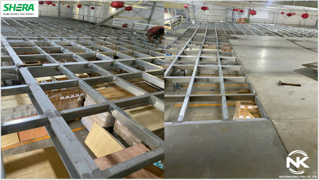 Làm gác lửng phòng trọ bằng tấm cemboard