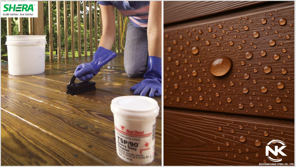 Tấm xi măng giả gỗ 