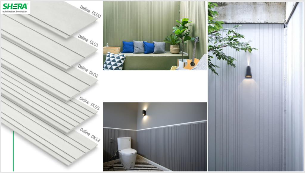 Tấm xi măng giả gỗ ốp tường hèm khóa