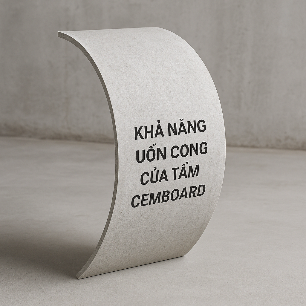 Tấm Cemboard (Tấm Xi Măng) Có Thể Uốn cong & Không Cần Dùng Nước? Tấm cemboard uốn cong