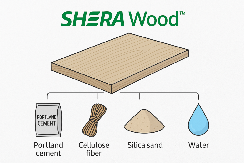 "Tấm Xi Măng Giả Gỗ" Được Làm Bằng Nguyên Liệu Gì? Tấm xi măng giả gỗ