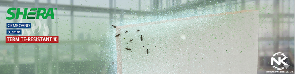 Tấm Cemboard 3.2mm "SƠN TRẮNG" Làm Trần Thả, Chống Cháy Tấm Cemboard 3.2mm