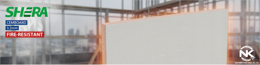 Tấm Cemboard 3.2mm "SƠN TRẮNG" Làm Trần Thả, Chống Cháy Tấm Cemboard 3.2mm