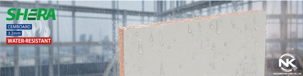 Tấm Cemboard 3.2mm "SƠN TRẮNG" Làm Trần Thả, Chống Cháy Tấm Cemboard 3.2mm