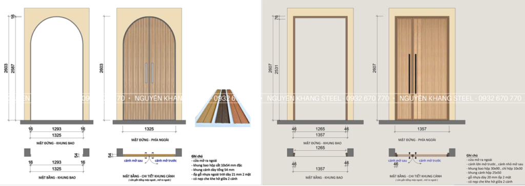 Tấm xi măng giả gỗ làm cổng