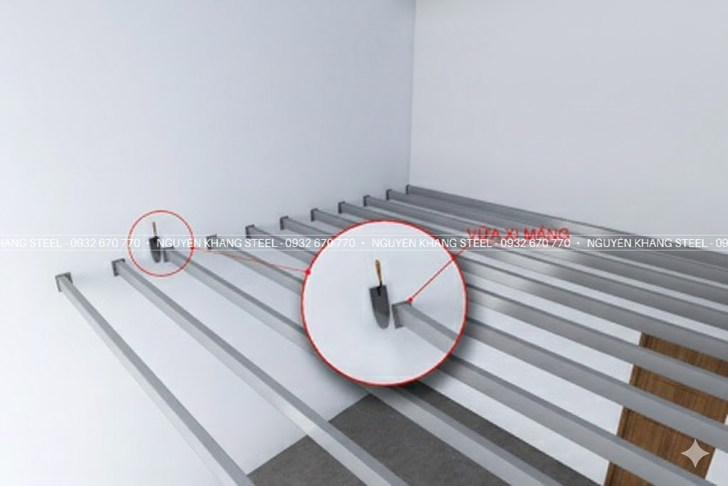 Checklist 9 Bước Thi Công "Tấm Bê Tông Nhẹ Làm Sàn" Làm Gác Xép Bằng Tấm Xi Măng