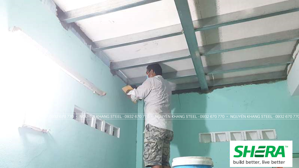 Quy Trình "Làm Gác Xép" Bằng Tấm Xi Măng Cho Nhà Ở 48m² (4x12m) Làm Gác Xép Bằng Tấm Xi Măng