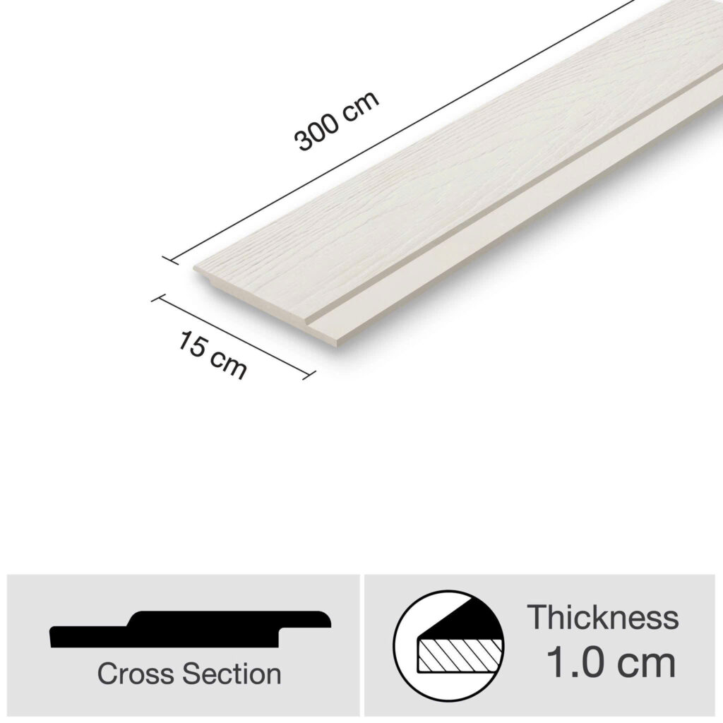 Tấm Ốp Tường Xi Măng Giả Gỗ Hèm Âm Dương