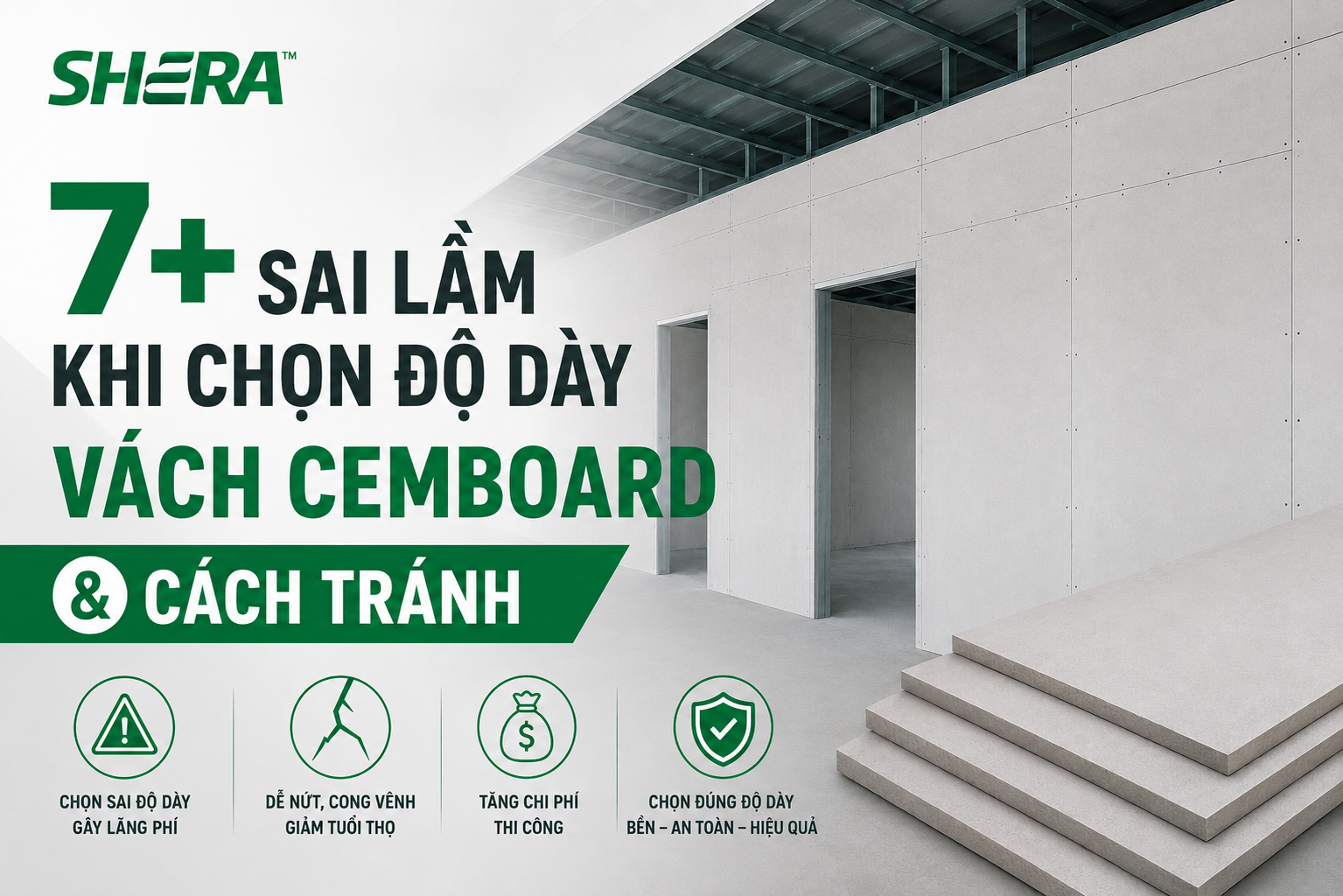 7+ Sai Lầm Khi Chọn Độ Dày Vách Cemboard & Cách Tránh 2026