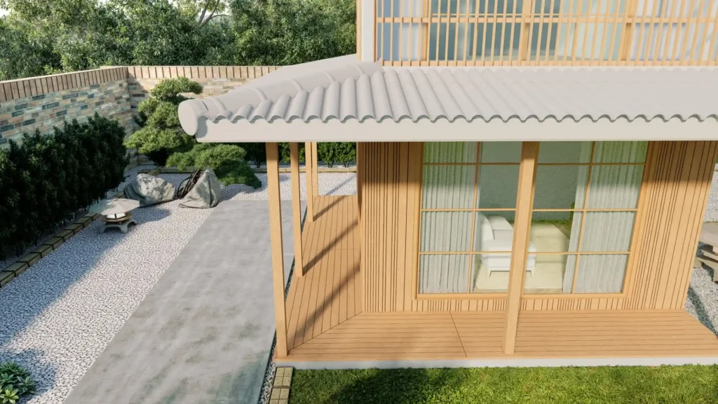 Ốp mặt dựng, mặt tiền xi măng giả gỗ