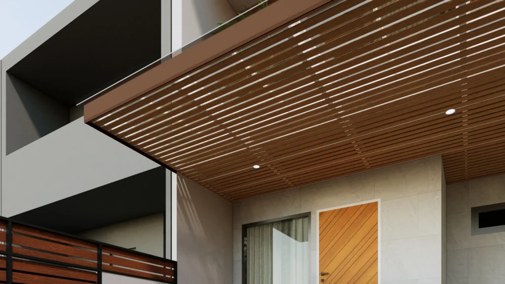Ốp mặt dựng, mặt tiền xi măng giả gỗ