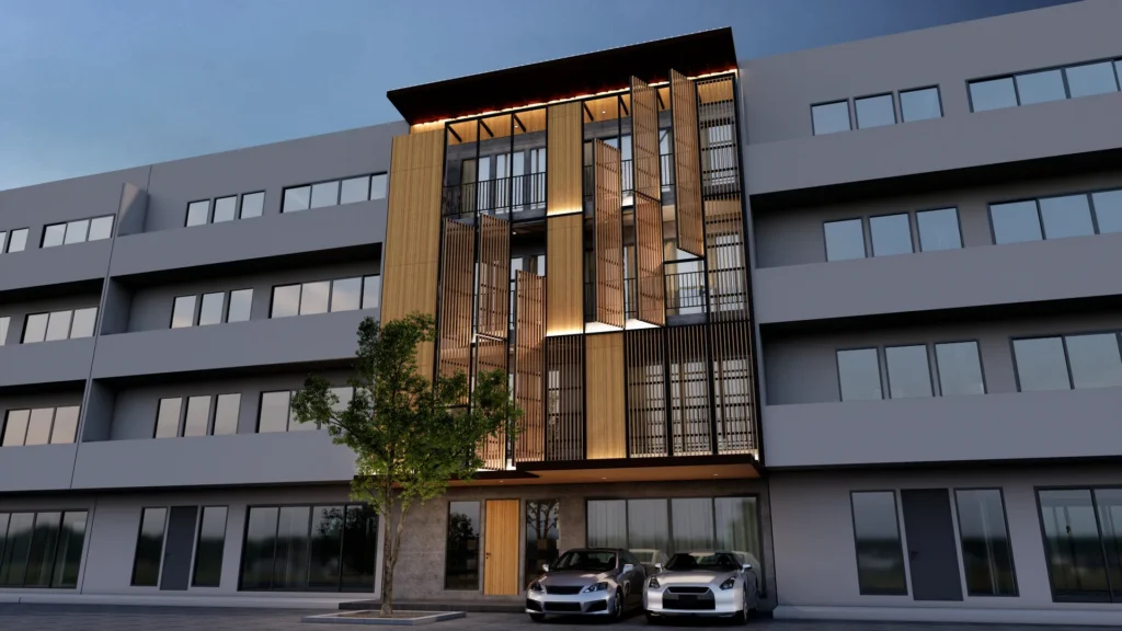 Ốp mặt dựng, mặt tiền xi măng giả gỗ