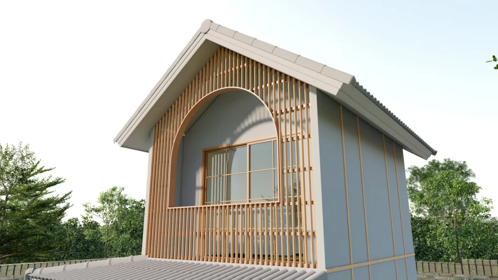 Ốp mặt dựng, mặt tiền xi măng giả gỗ