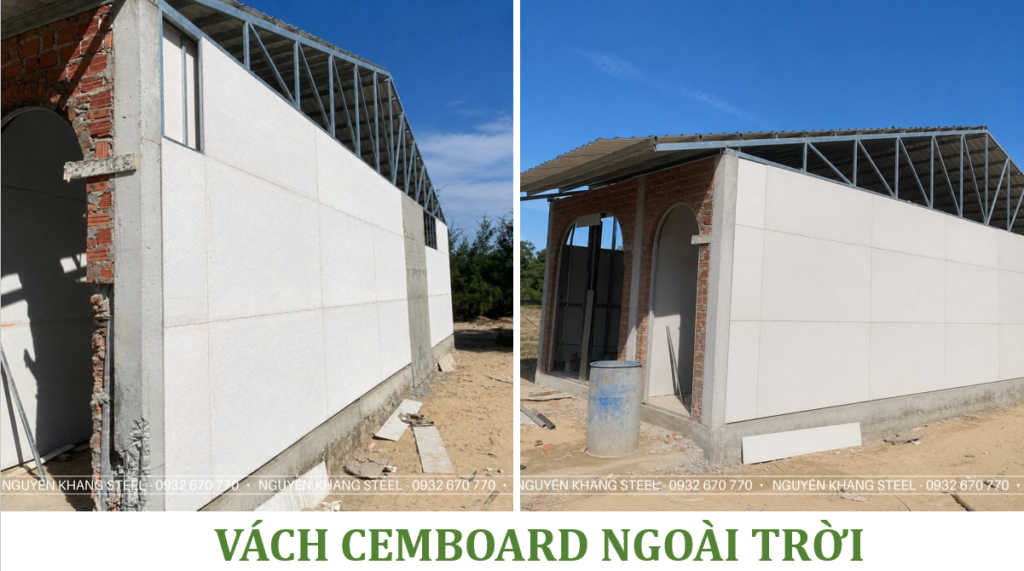 Vách Cemboard Ngoài Trời