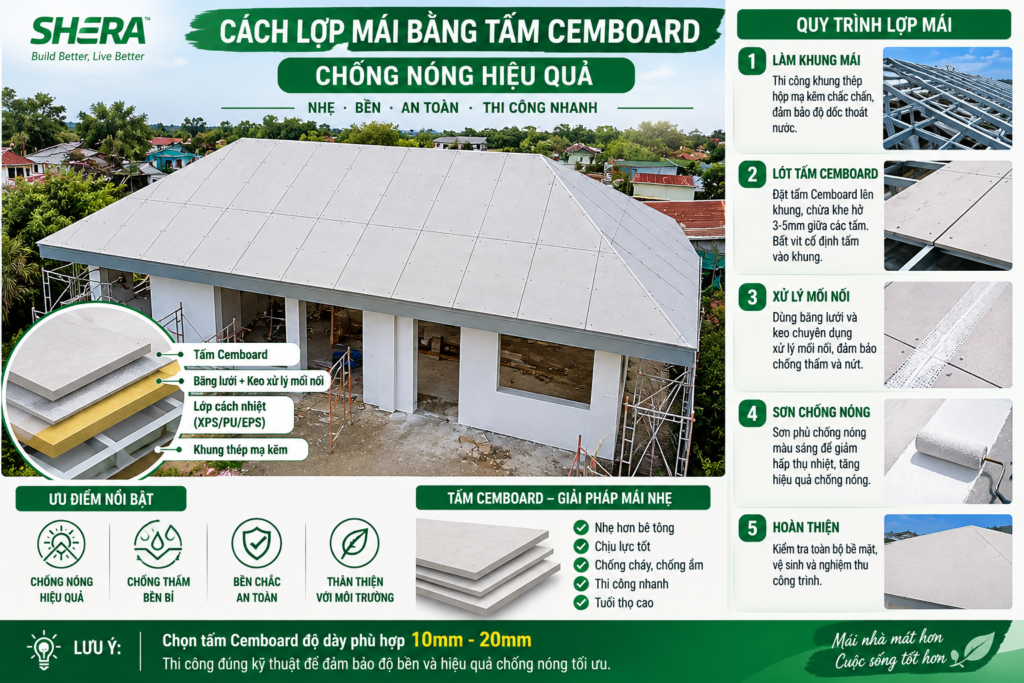 Lợp Mái Tấm Cemboard