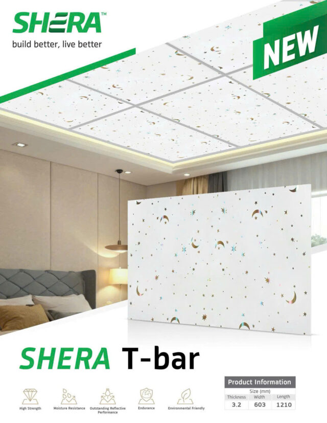 Tấm Cemboard 3.2mm Làm Trần Thả – SHERA Thái Lan