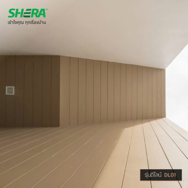 Tấm Xi Măng Giả Gỗ SHERA Deline DL05 10x220x3000mm Ốp Tường Ngoại Thất