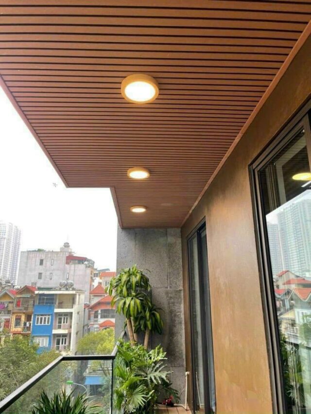 Tấm SHERA Strip 8x100x3000mm Vân Xước (Straight), Ốp Trần Ban Công Chống Nước