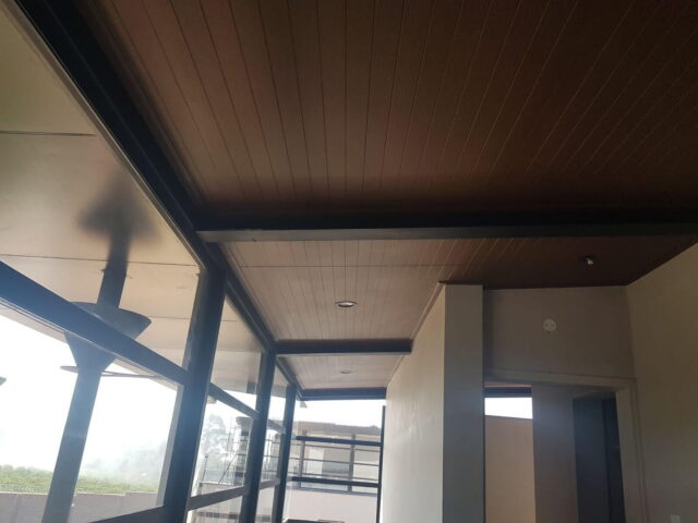 Tấm SHERA Strip 8x75x3000mm Ốp Trần Nội Thất Vân Teak/Straight