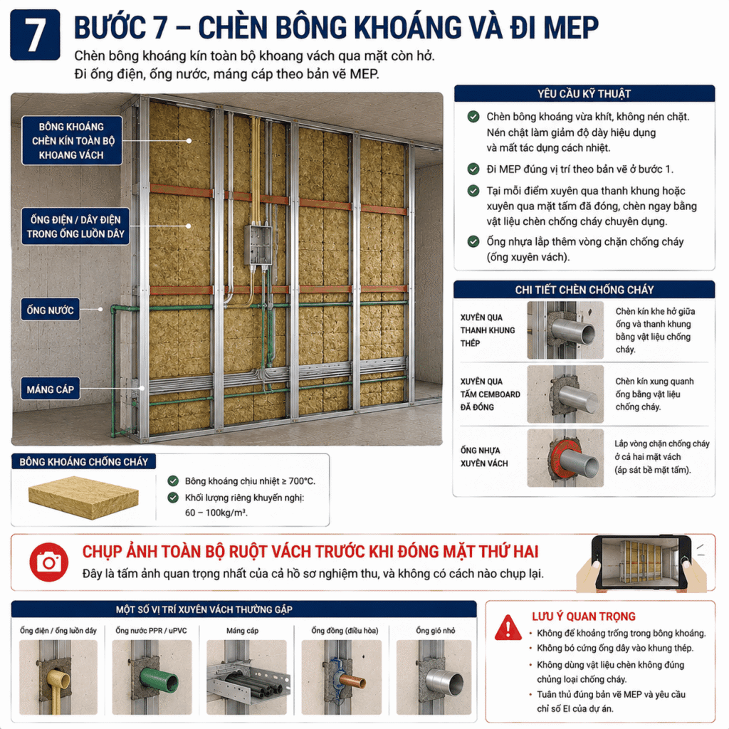 Thi Công Vách Ngăn Cemboard Chống Cháy