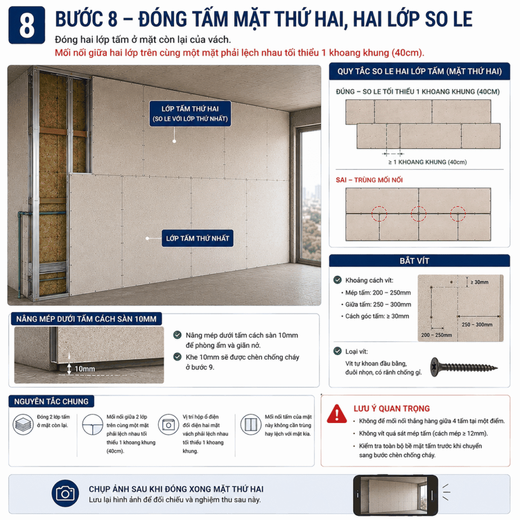 Thi Công Vách Ngăn Cemboard Chống Cháy