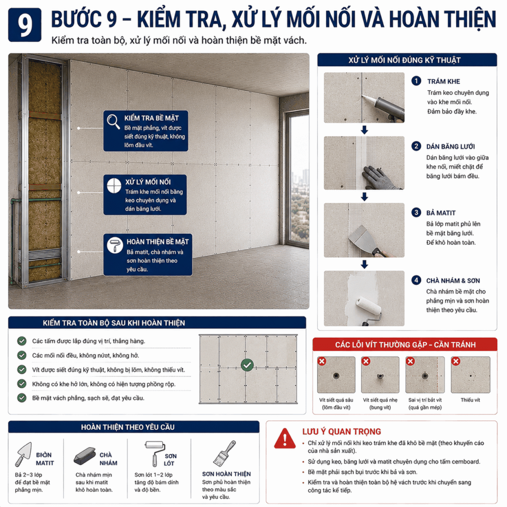 Thi Công Vách Ngăn Cemboard Chống Cháy