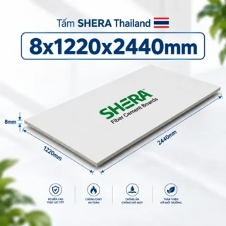 Tấm Cemboard 8mm SHERA Làm Vách Nhà Ngăn Tắm, Toilet