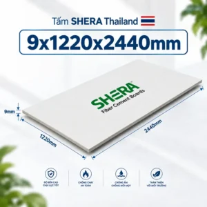 Tấm Cemboard 9mm SHERA Thailand Chính Hãng