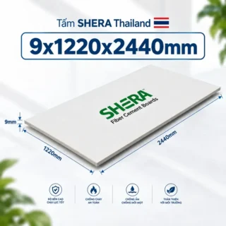 Tấm Cemboard 9mm SHERA Thailand Chính Hãng